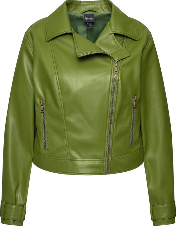 Image du produit Ulla Popken Perfecto en similicuir, col à revers et poches zippées (50, 52)