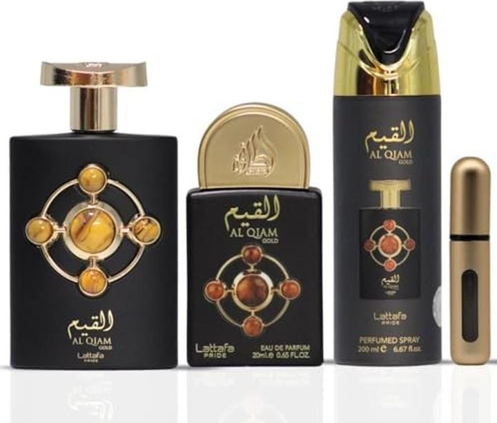 Actual product image Lattafa Perfumes Lattafa Pride Al Qiam Gold Eau De Parfum 100 Ml Eau De Parfum 20 Ml Deodorant 200 Ml (Perfume set)