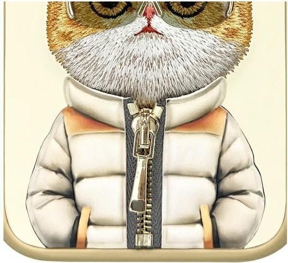 Productafbeelding ASUS Nimmy hoesje iPhone 16 6.1" kaki Cool&Cute 2.0 Cat (Apple iPhone 16)