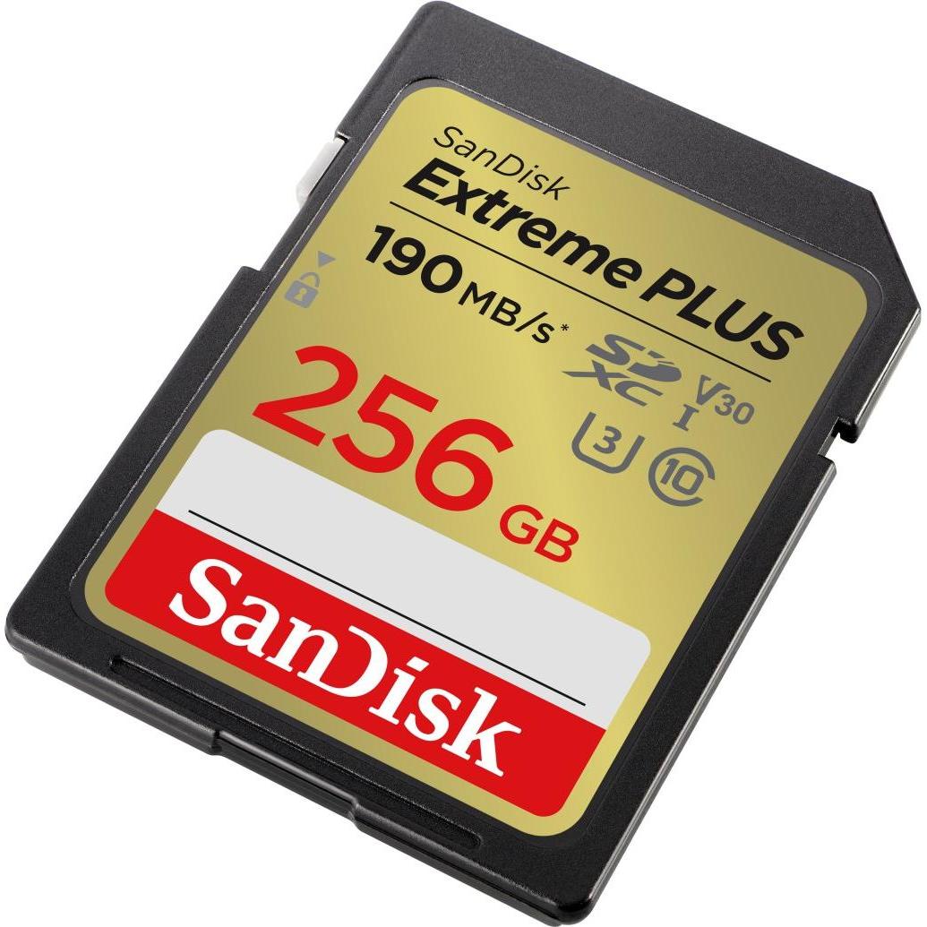 Thumbnail - SanDisk Extreme Plus 256GB SDHC (256 GB, microSDXC, U1, UHS-I), Speicherkarte, Schwarz, Gelb, Rot