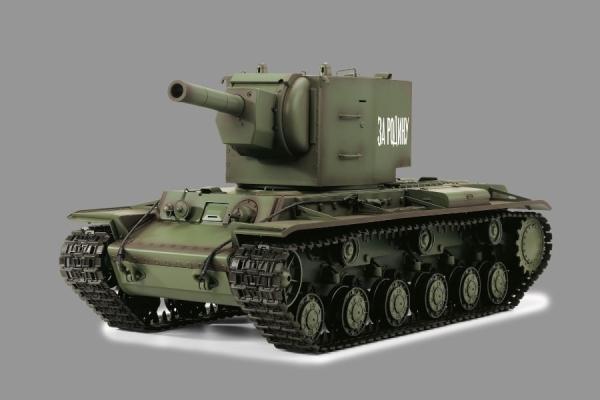 Immagine prodotto Es-toys Carro armato RC "Russian KV-2" Heng Long 1:16 con fumo e suoni -2,4Ghz V7.0 (RTR pronto all'uso)