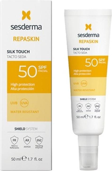 Actual product image Sesderma Repaskin Facial Spf50 Silk Touch 50ml (Sun cream face, SPF 50, 50 ml)