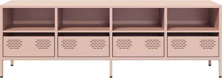 Produktbild vidaXL TV Schrank Lowboard Fernsehschrank Fernsehtisch Rosa Kaltgewalzter Stahl (135 x 39 x 43.5 cm)