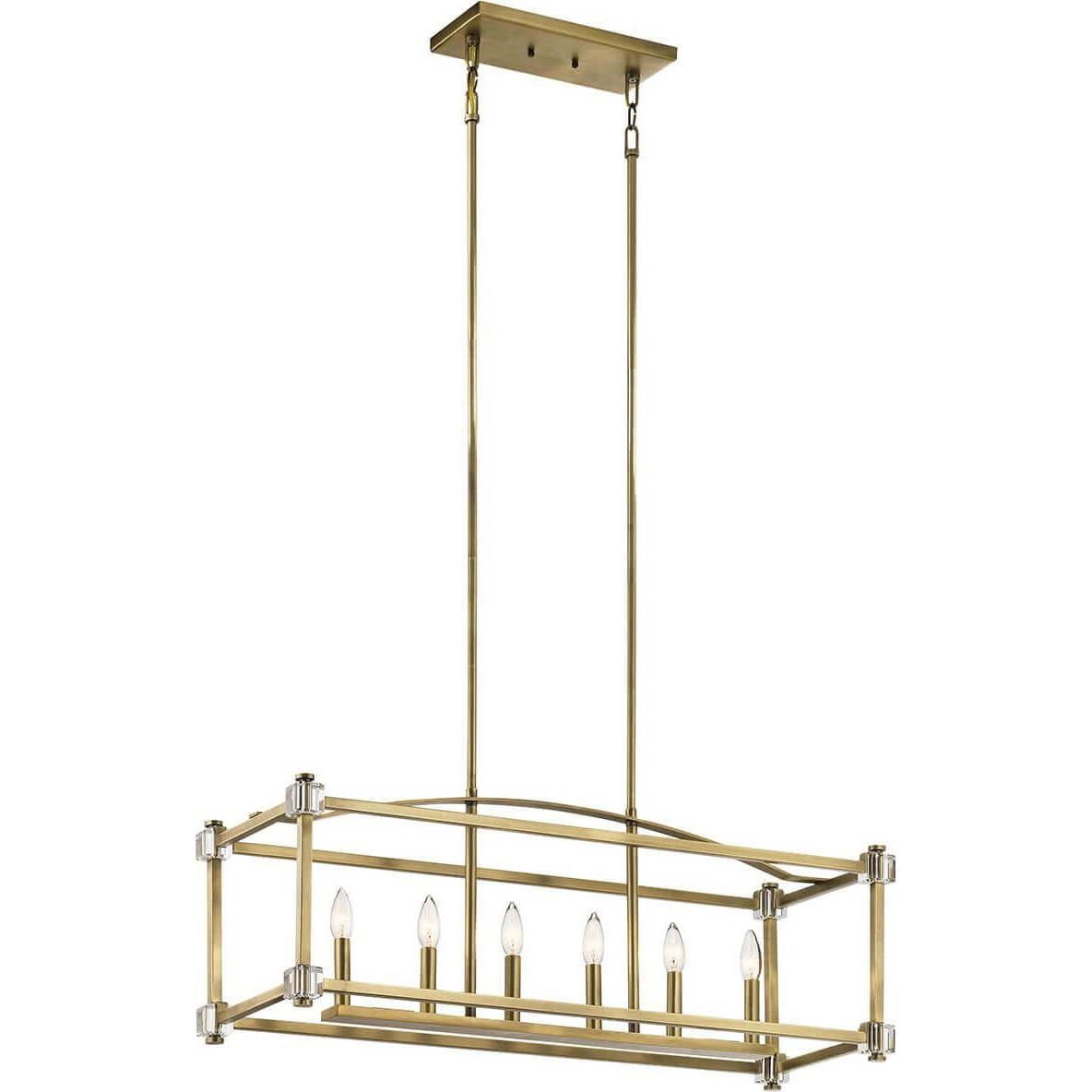 Elstead Lighting, Kronleuchter, Cayden Kronleuchter E14 6-fach Naturmessing