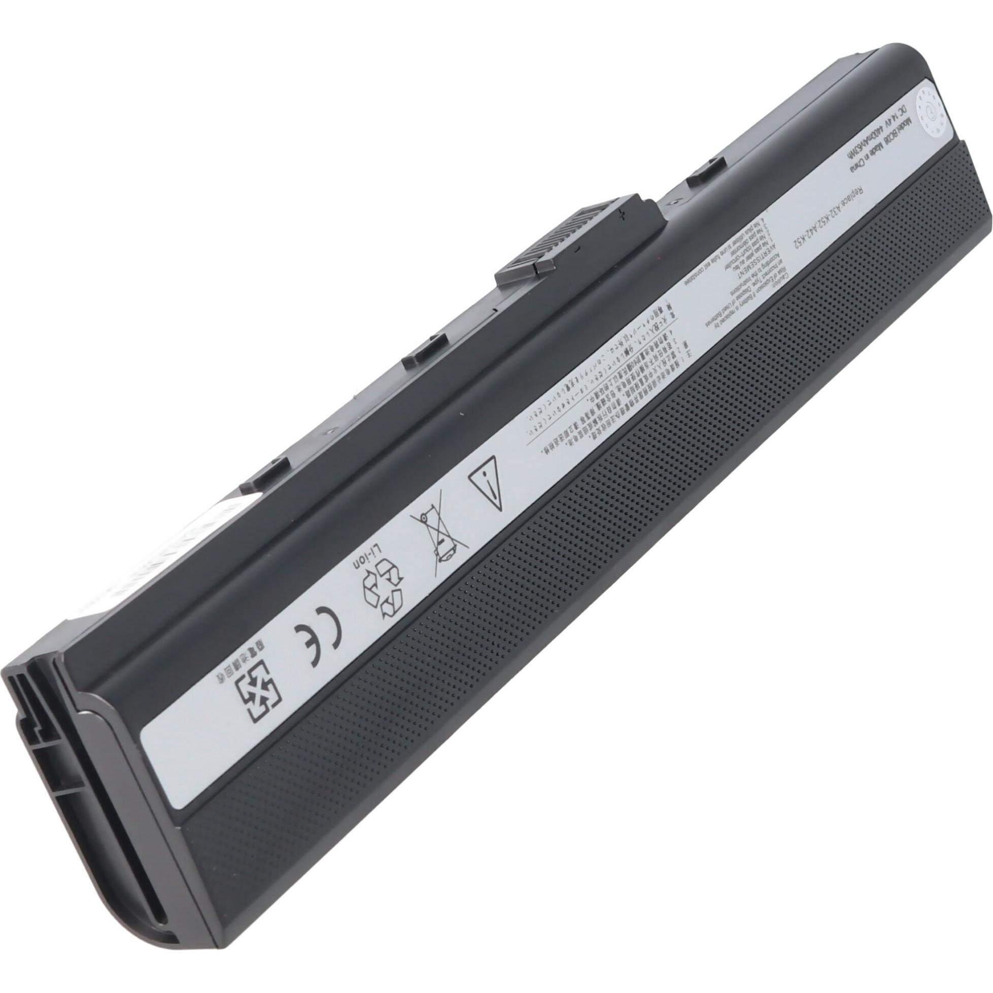 ASUS Akku K42, K53, A32-K52 (4400 mAh), Notebook Akku, Schwarz