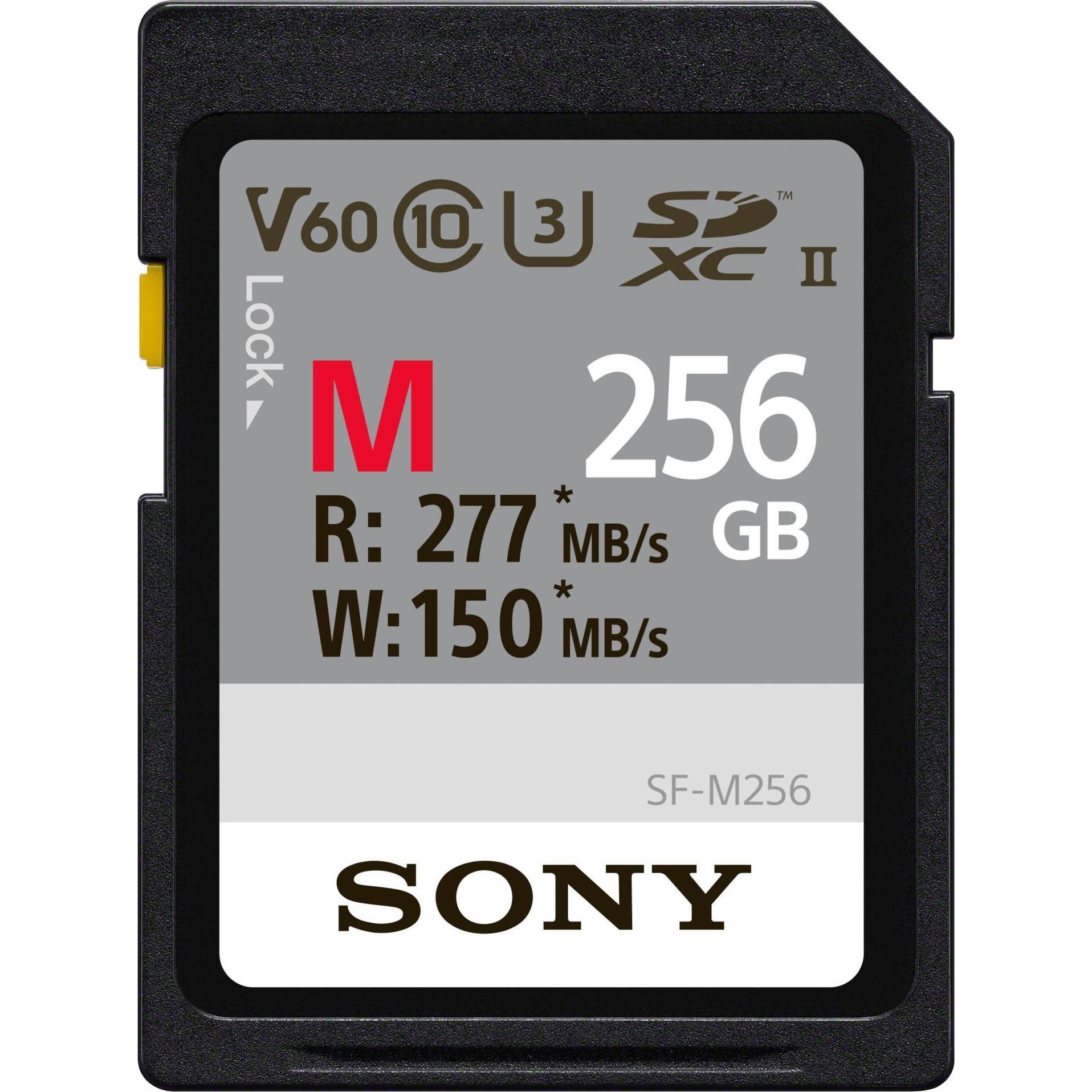 Sony SF-M series (256 GB, SDXC, U3, UHS-II), Speicherkarte, Schwarz