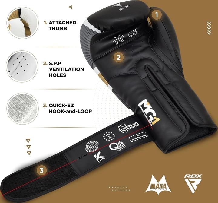 Actual product image Rdx F7 Ego Boxing Gloves (16 OZ, 10)