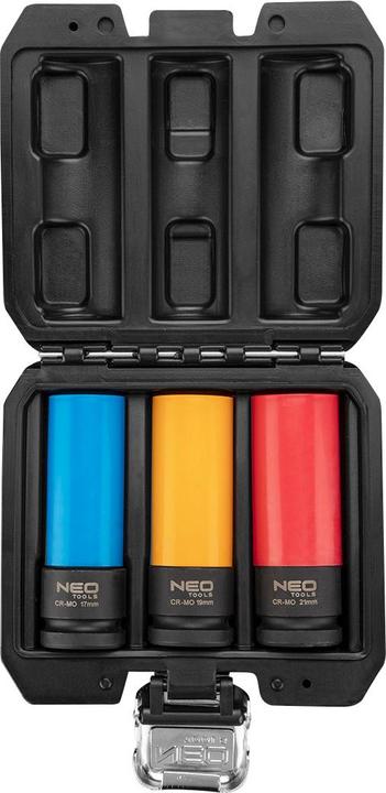 Actual product image Neo Sockets for aluminium rims (Sockets for aluminium rims - set of 3 (17 mm, 19 mm, 21 mm), Cr-M (21 mm, 19 mm, 17 mm)