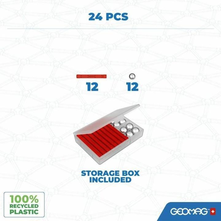Produktbild Geomag Μαγνητικό Παιχνίδι Κατασκευών Classic Magnetic Geometry 24τμχ PF.510.281.00