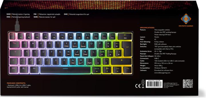 Produktbild Deltaco GAM-075V2 (Skandinavisch, Kabelgebunden)