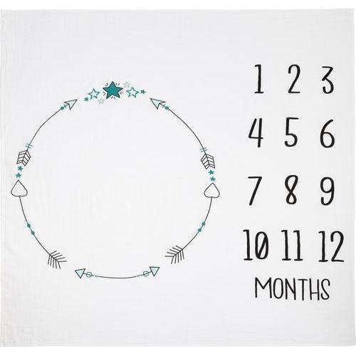 Sensillo, Babyerinnerungen, MUSSELINMATTE FÜR FOTOS BOHO WEISS 120X120