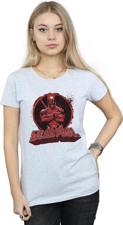 Actual product image Deadpool Womens/Ladies Arms Crossed Logo Cotton T-Shirt (S)