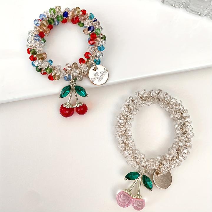 Immagine prodotto Activity Board 2 pc bunte Strassstein verschönert, Mode Kirsche Haar-Accessoire (2 pz.)