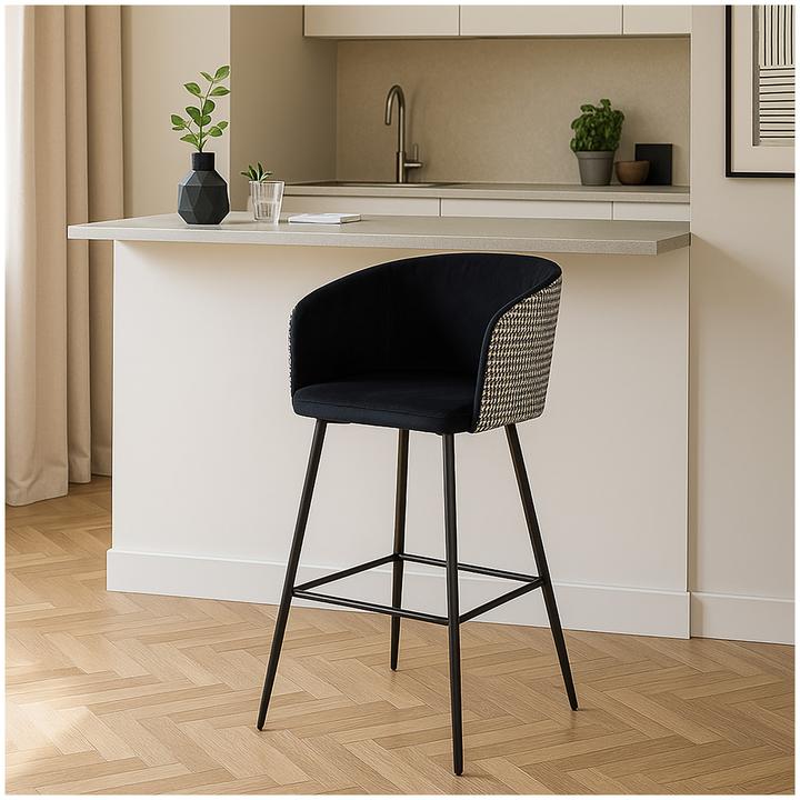 Produktbild HTI-Living Barstuhl Delray Hahnentritt Schwarz-Weiss