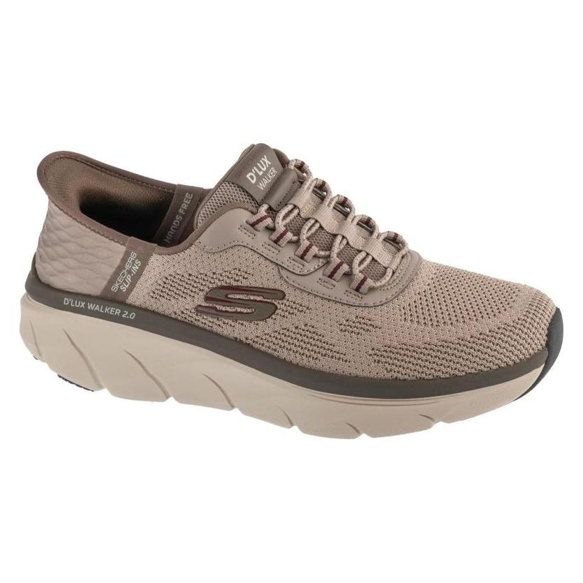 Skechers, Herren, Sneakers, Slip-ins, DLux Walker 2.0 - Rezinate, Mannen, Beige, Sneakers, Maat, 41, Beige, (41)