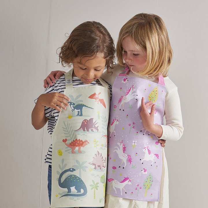 Actual product image Threadbear Kids apron dinosaur