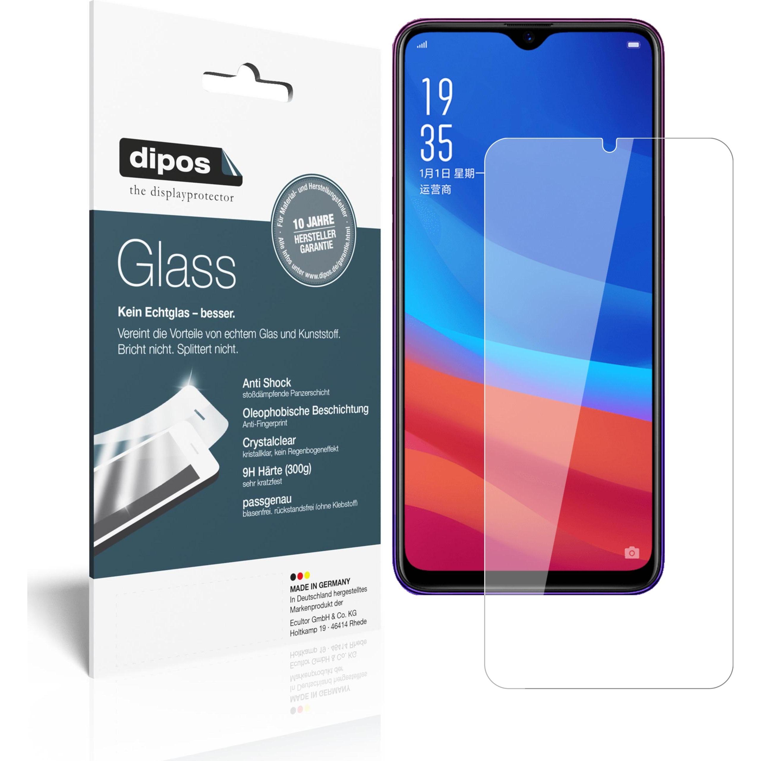 Dipos Displayschutz Anti-Shock (2 Stück, Oppo A7X), Smartphone Schutzfolie, Transparent