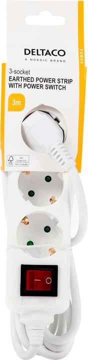 Produktbild Deltaco GT-0351 power extension 3 AC outlet(s) Indoor White