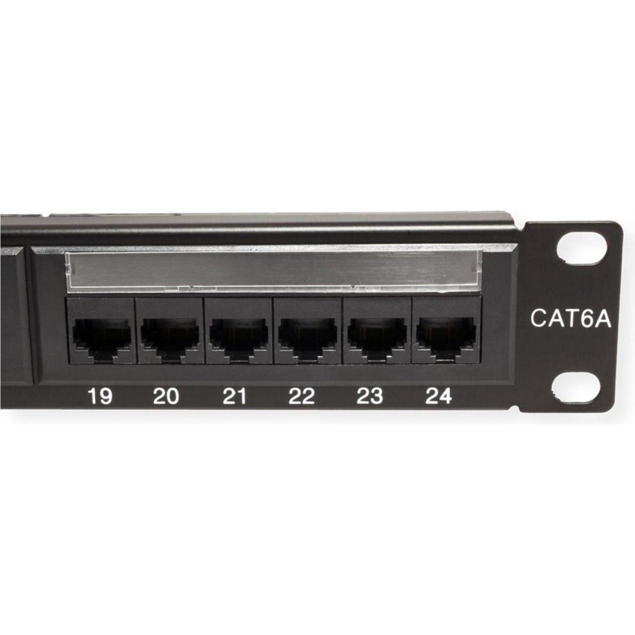 Thumbnail - Value Kat.6A 19/"-Patchpanel, 24 P, ungeschirmt, schwarz, Server Zubehör, Schwarz