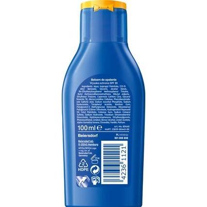 Nivea Unisex Crema Solare, Sun Protect & Moisture Moisturizing Sunscreen Balm Spf30 100 Ml ( Solare, Spf 30, 100 Ml)