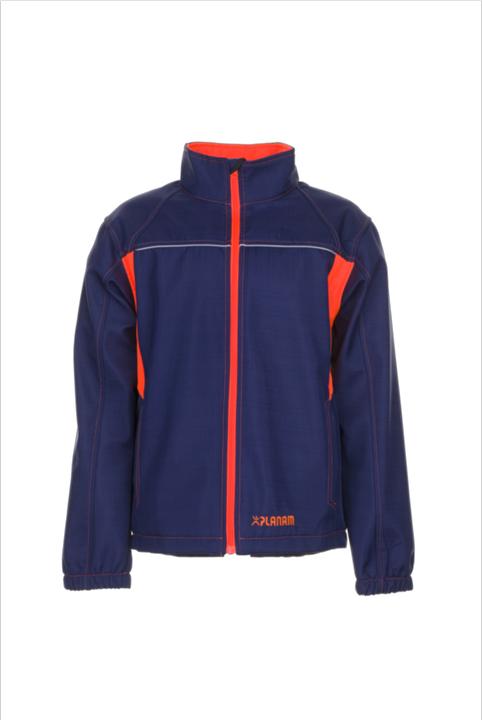 Actual product image Planam Softshell jacket Basalt Neon navy/orangeL (L)