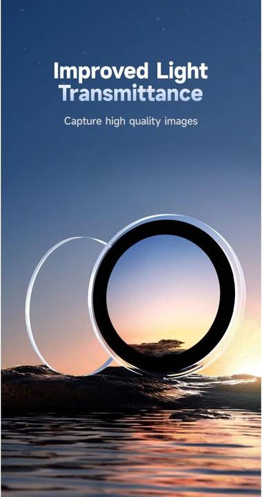 Image du produit Benks GlassWarrior Cache Caméra iPhone 15 Pro / 15 Pro Max - Bleu (1 pcs, Apple iPhone 15 Pro)