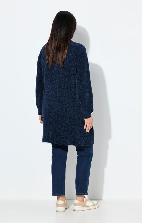 Produktbild Ulla Popken Chenille-Strickjacke, V-Ausschnitt, offene Form, Langarm (46, 48)