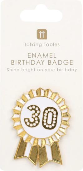 Image du produit TALKING TABLES Gold Happy Birthday Badge 30