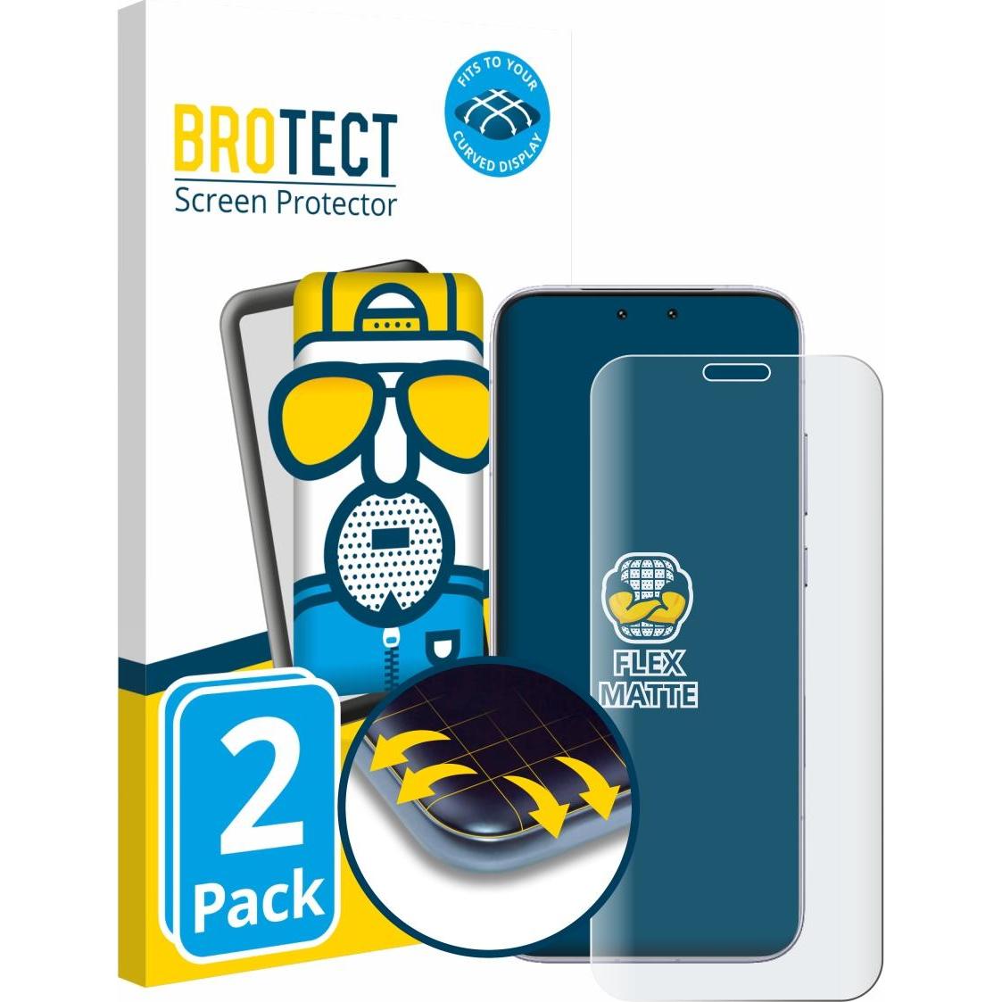 BROTECT Full-Screen Pellicola Opaca (2 pz., Honor Magic 8 Pro), Pellicola protettiva smartphone, Grigio