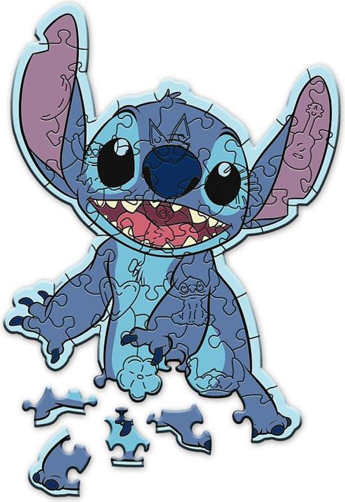 Productafbeelding Trefl Houten Puzzel Speciale Vorm 50 - Lilo & Stitch (50 onderdelen)