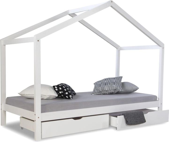 Produktbild Homestyle4u Hausbett Spielbett für Kinder (90 x 200 cm)
