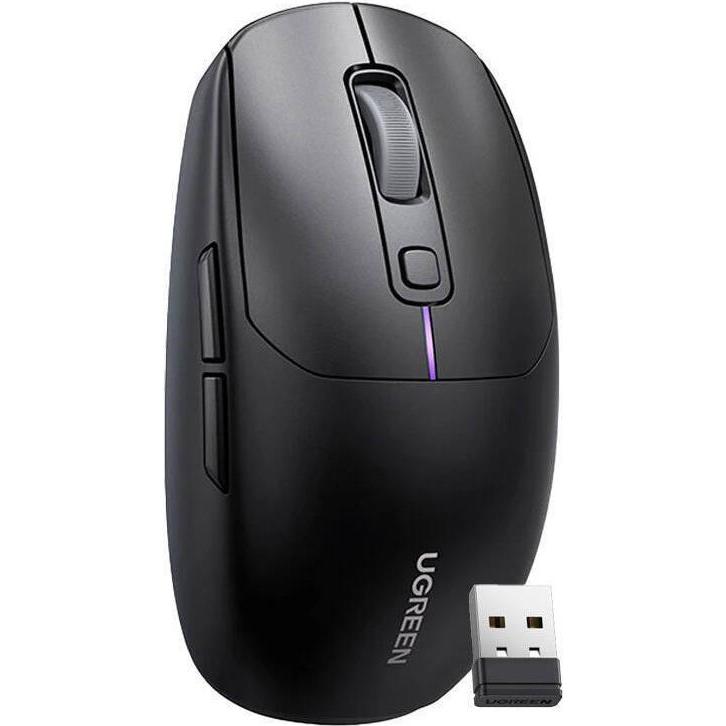 Ugreen Mysz bezprzewodowa MU103 (czarna) (Kabelgebunden), Maus, Schwarz