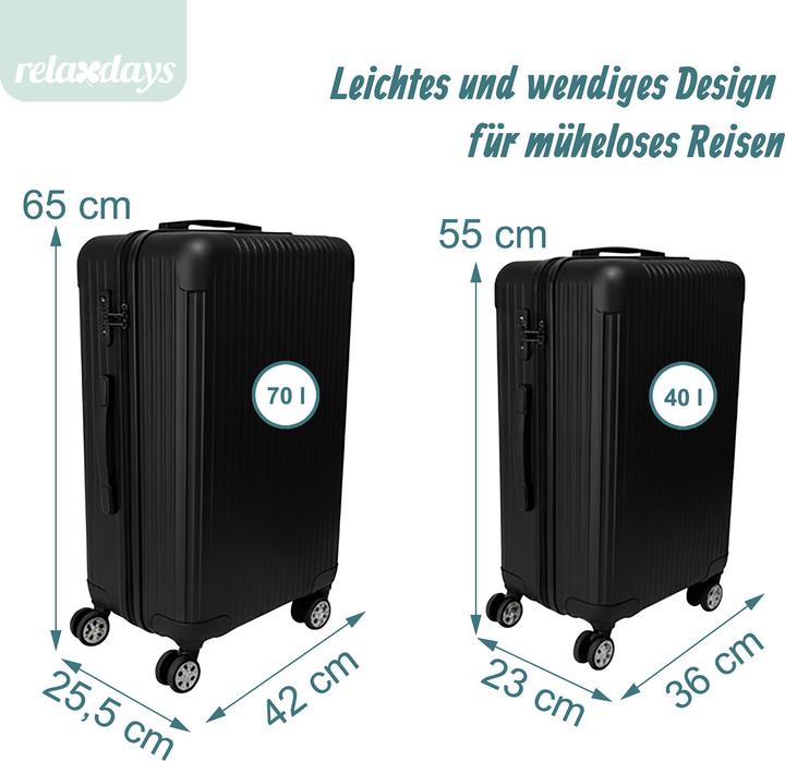 Image du produit Relaxdays Lot de 2 valises (40 l)
