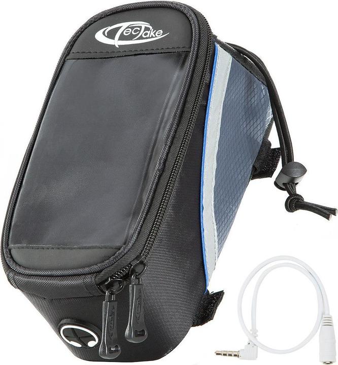 Produktbild tectake Fahrradtasche mit Rahmen-Befestigung für Smartphones (1.28 l, Rahmentasche)