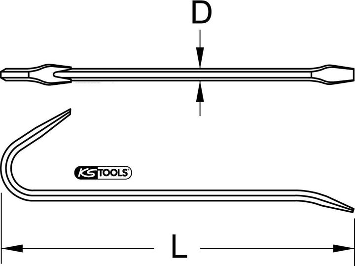 Actual product image KS Tools BRONZEplus Crowbar 900 mm