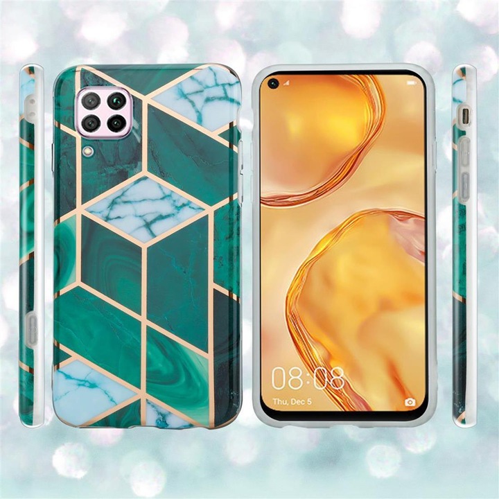 Image du produit Cadorabo Couverture IMD TPU Marbre coloré (Huawei P40 Lite)
