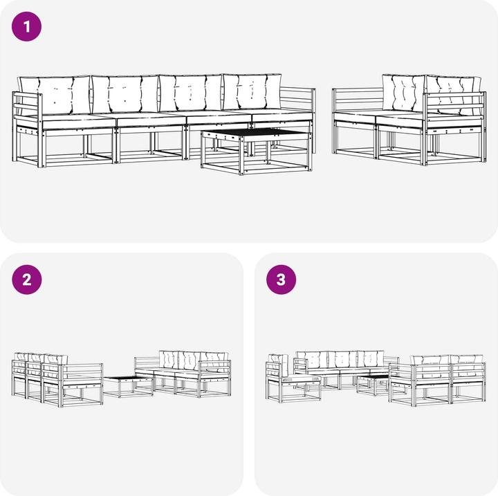Produktbild vidaXL Outdoor-Sofa