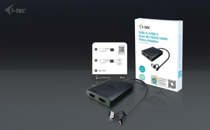 Actual product image i-tec Cadual4khdmi (USB 3.1, 27 cm)