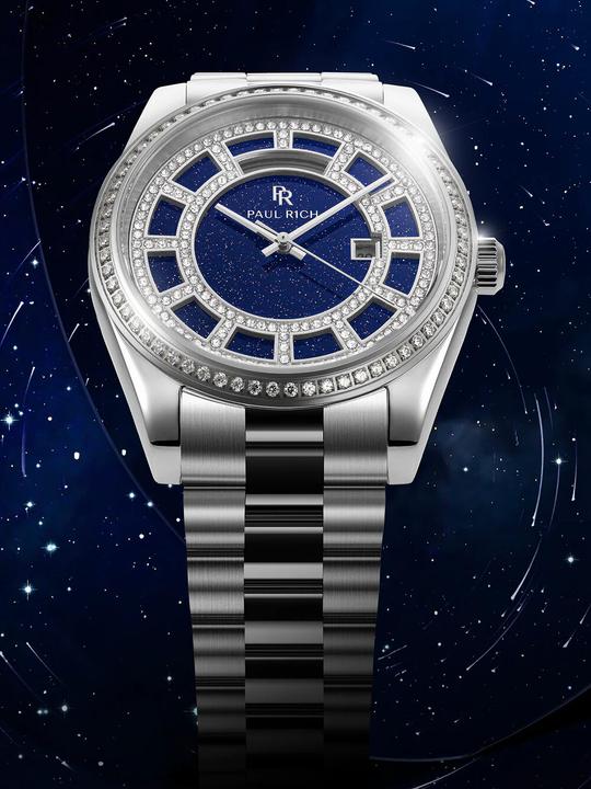 Produktbild Paul Rich PR-47458 Herrenuhr Crown Legacy Silver Aventurine Blue 40mm 5ATM (Analoguhr, 40 mm)