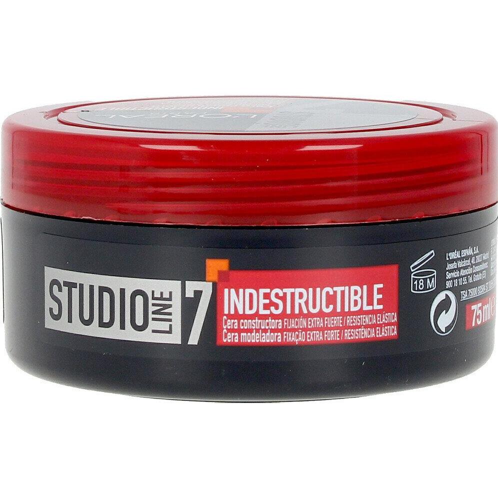 L'Oréal Paris, Haargel + Haarwachs, STUDIO LINE INDESTRUCTIBLE cera moldeadora nº5 75 ml (Haargel, 75 ml)