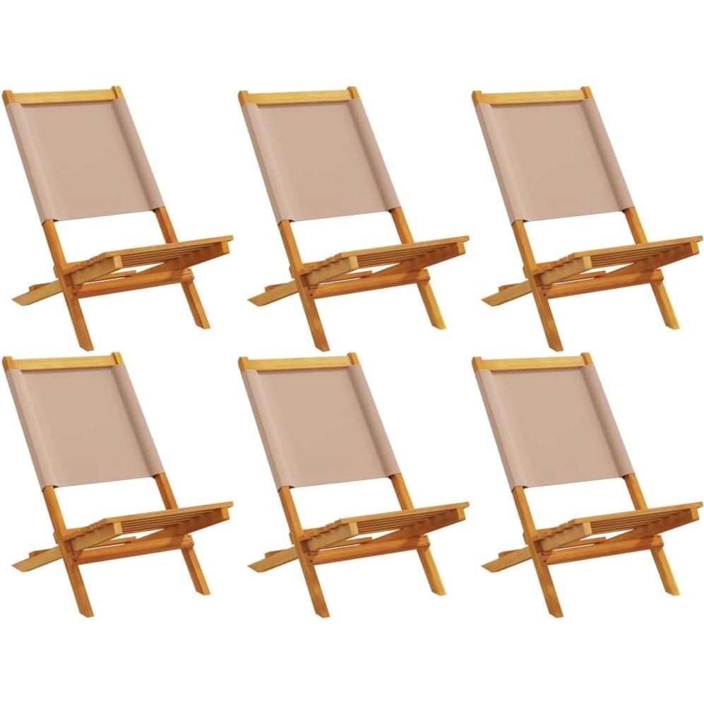 VidaXL, Gartenstühle, Gartenstühle 8 Stk. Klappbar Stoff und