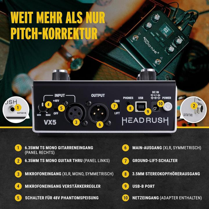 Actual product image Headrush VX5 (Delay (echo), Chorus, Booster, Reverb (reverb))