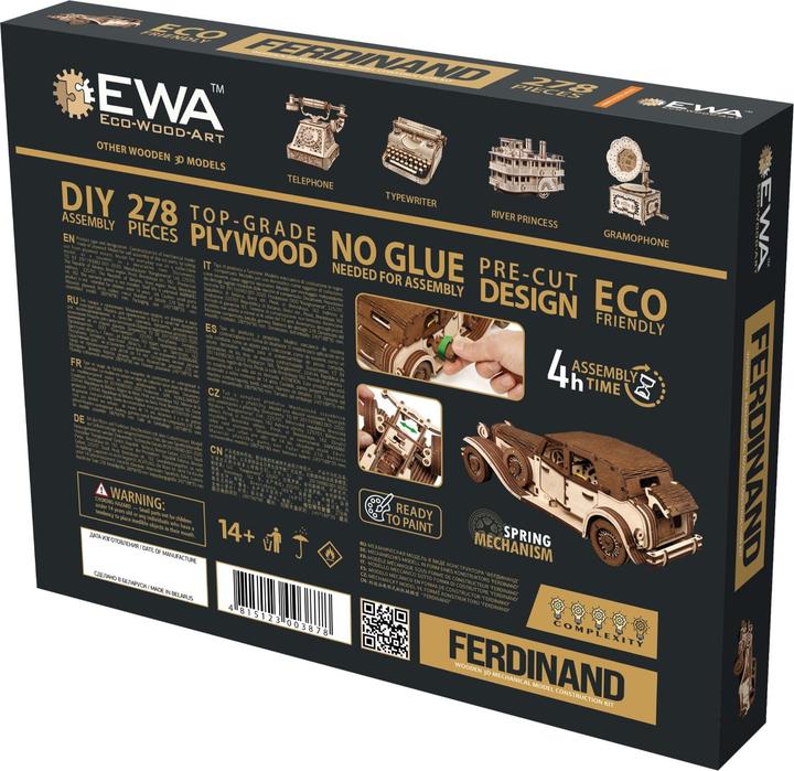 Produktbild Eco Wood Art Ferdinand Oldtimer - 3D Holzbausatz
