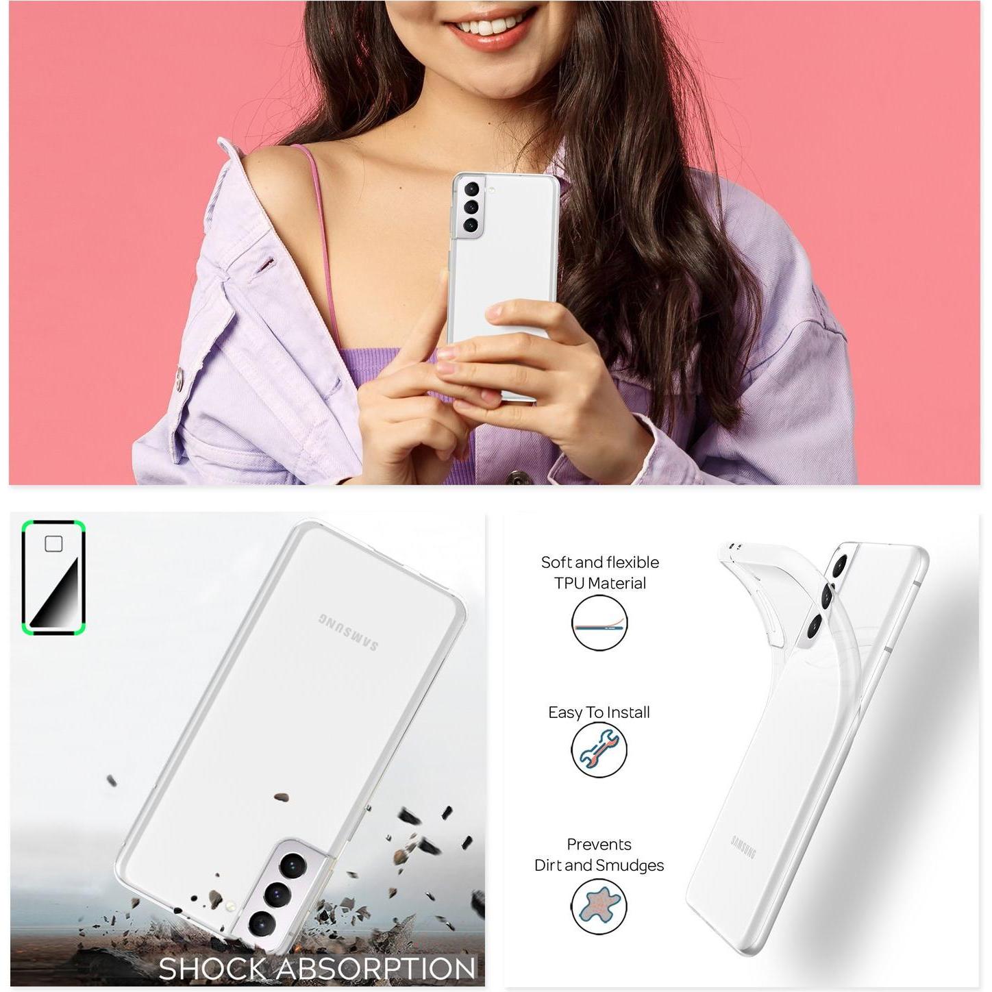 Thumbnail - Nalia Klare Transparente Silikon Hülle (Samsung Galaxy S22+), Smartphone Hülle, Transparent