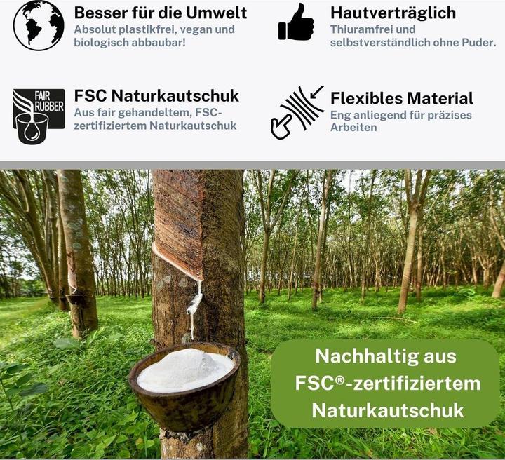 Produktbild Fair Zone Einweg Latex Handschuhe (L)