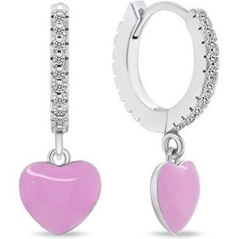 Brilio, Ohrringe, Silver - Romantic silver earrings Heart EA761WP