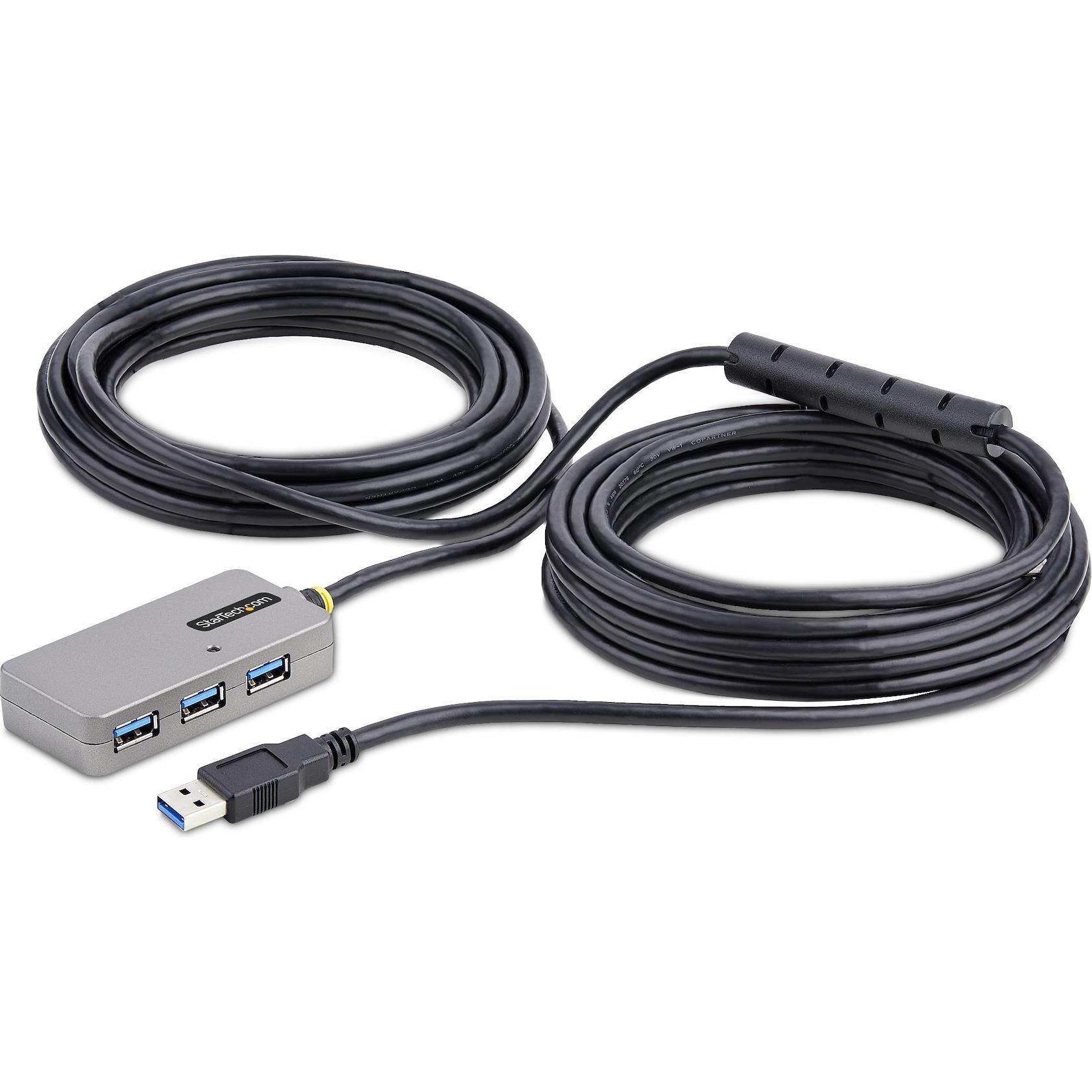 StarTech com U01043-USB-EXTENDER, USB 3.2 Gen 1 (3.1 Gen 1) Type-A, USB 3.2 Gen 1 (3.1 Gen 1) Type-A (USB-A, 4 Ports), D...