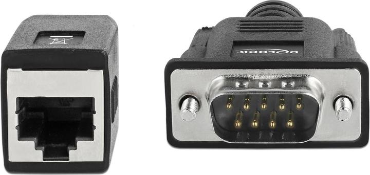 Produktbild Delock Seriell RS-232/422/485 Adapter DB9 Stecker zu RJ45 Buchse (0.20 m)
