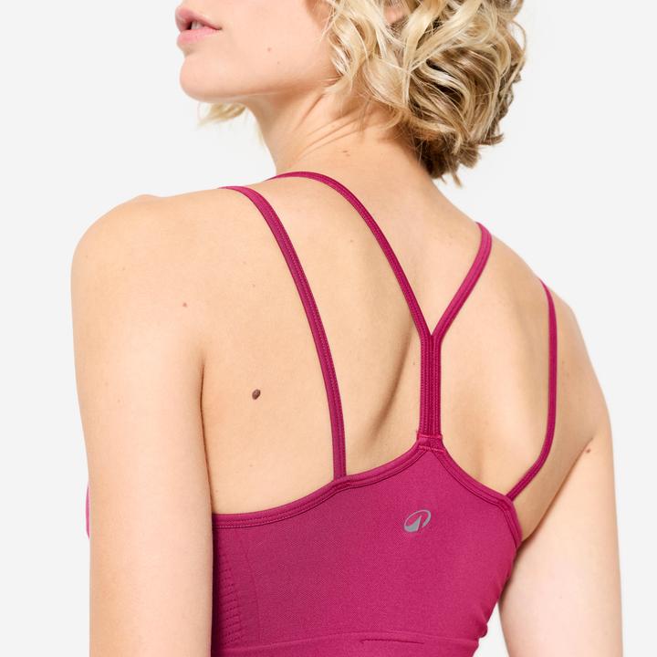 Immagine prodotto Kimjaly Sport-Bustier Damen Crop Multiträger leichter Halt - violett (L)