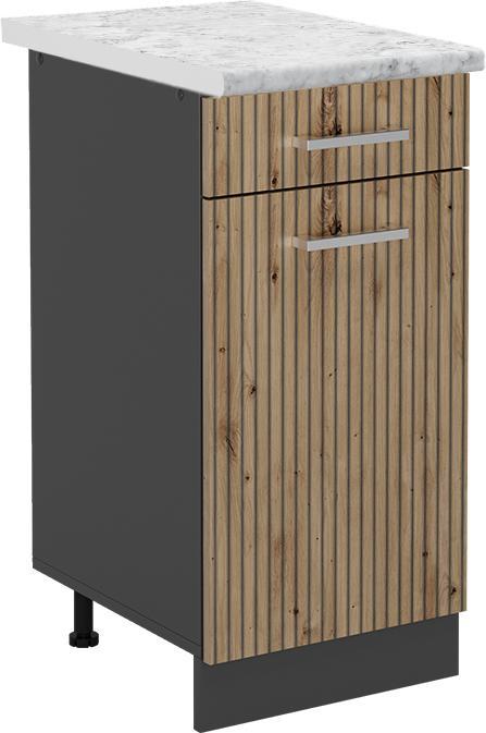 Anthrazit, Artisan-Eiche, Marble-Weiss